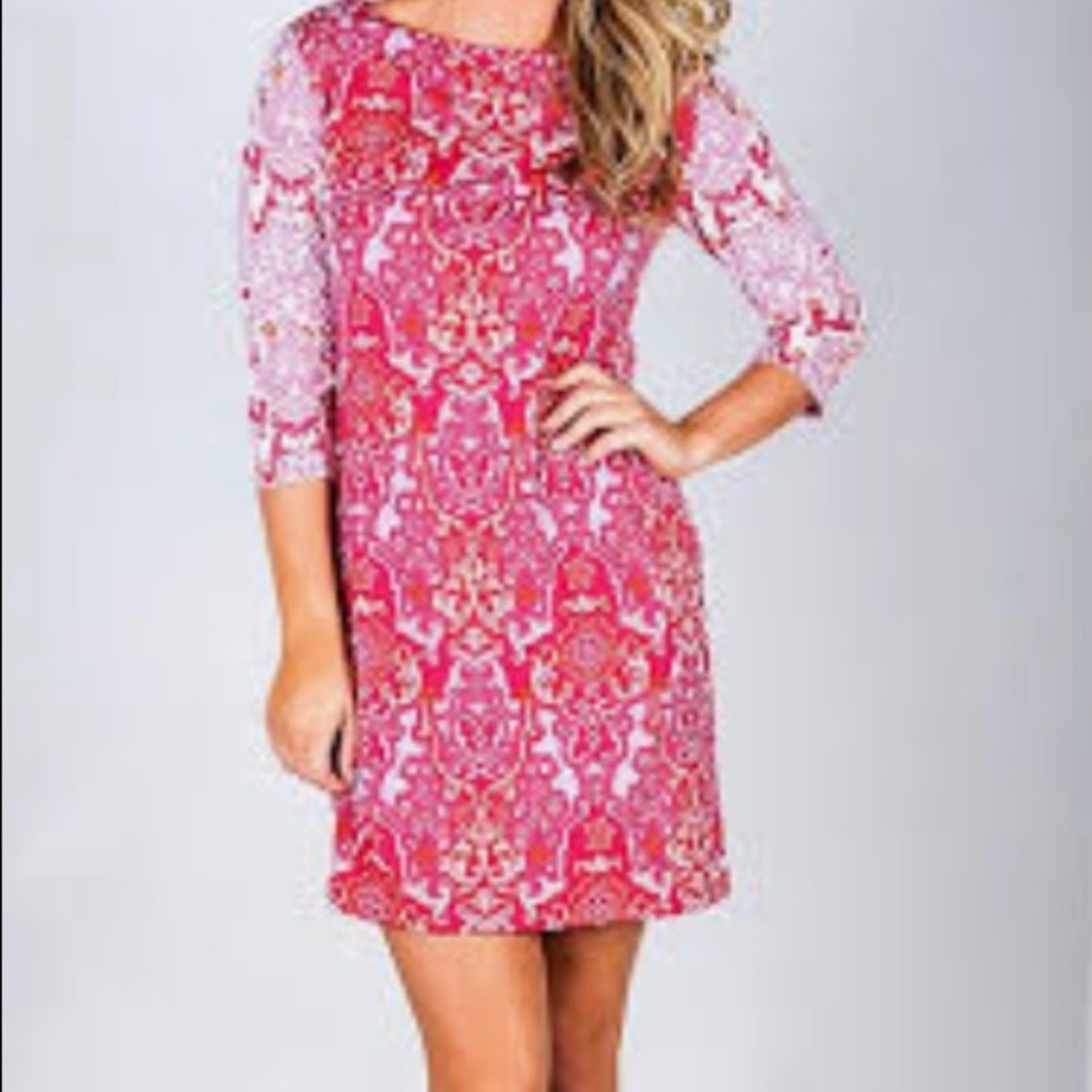 Tracy Negoshian Ruth Pink Ornament Dress